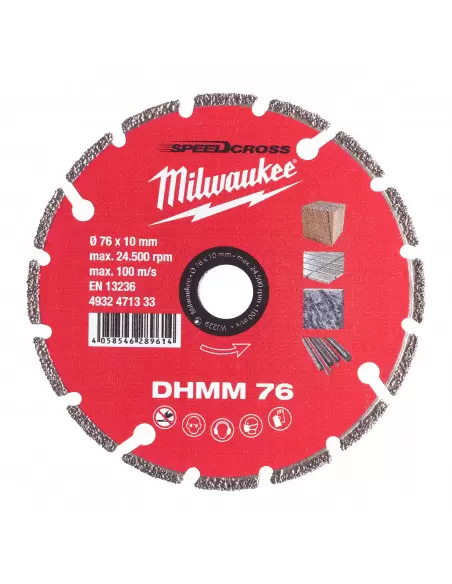 Disque diamant multi-matériaux 76 mm | 4932471333 - Milwaukee