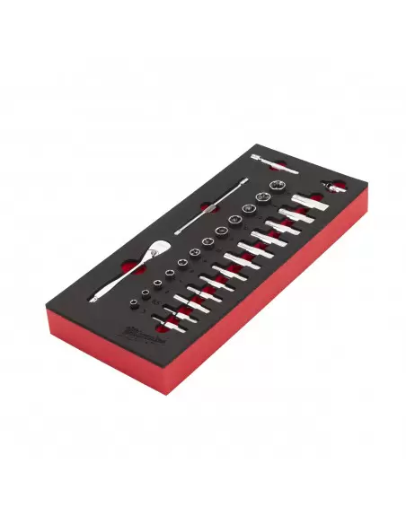Module mousse Jeu de clés à cliquet et de douilles 1/4" | 4932479824 - Milwaukee