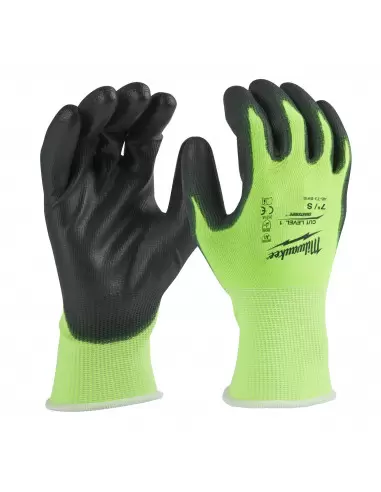 Gants haute-visibilité anti-coupures niveau 1/A Taille 8/M | 4932479917 - Milwaukee