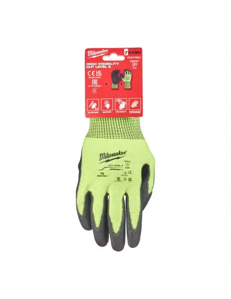 Gants haute-visibilité anti-coupures niveau 5/E Taille 7/S | 4932479931 - Milwaukee