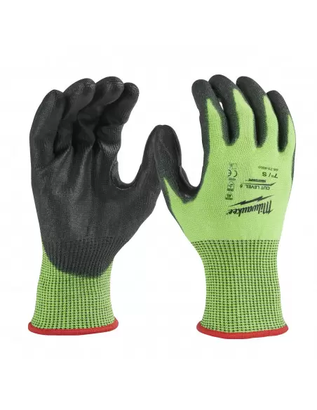 Gants haute-visibilité anti-coupures niveau 5/E Taille 9/L | 4932479933 - Milwaukee