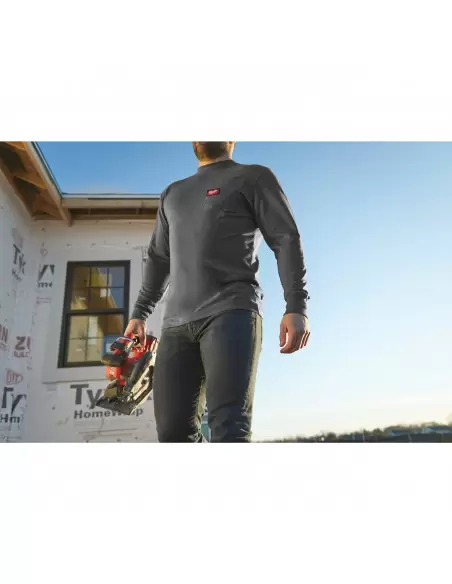 Tee-Shirt de travail gris manches longues Taille S | 4933478237	 - Milwaukee