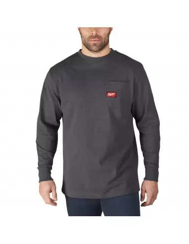 Tee-Shirt de travail gris manches longues Taille L | 4933478239 - Milwaukee