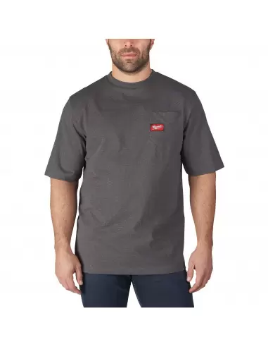 Tee-Shirt de travail gris manches courtes Taille XL | 4933478234 - Milwaukee