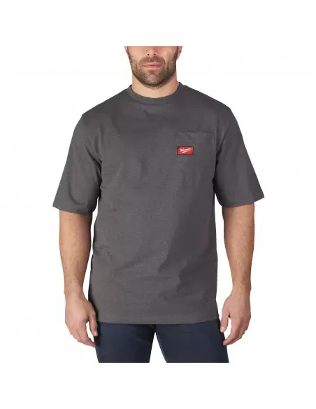 Tee-Shirt de travail gris manches courtes Taille XXL | 4933478235 - Milwaukee