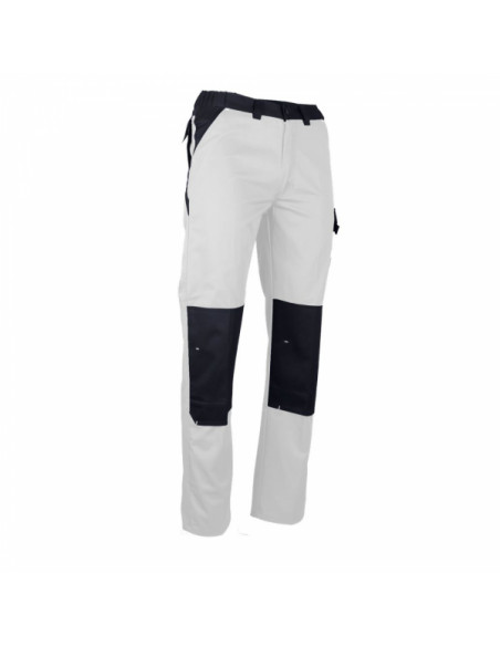 Pantalon bicolore multipoches Blanc/Gris | 1730 NUANCIER - LMA