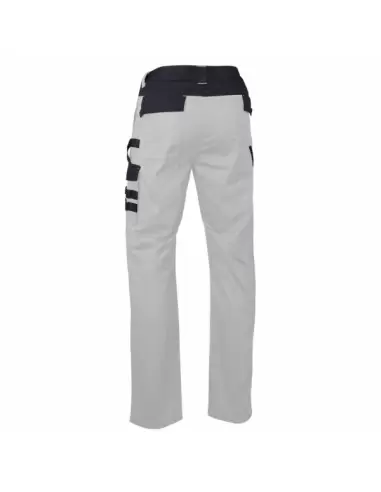 Pantalon de Travail Homme Nuancier Multipoches Bicolore Blanc / Gris, le  pantalon de peintre - LMA