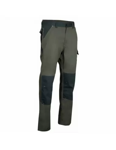 Pantalon bicolore poches genouillères Olive/Vert | 1728 STATION - LMA