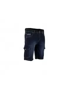 Bermuda de travail denim stretch multipoches | 6113 RADE - LMA