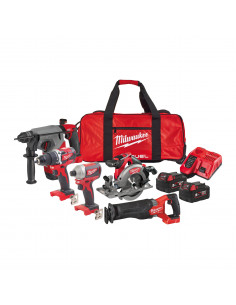 Pack 5 outils 18V 5Ah M18 PP5B-502B | 4933479541 - Milwaukee
