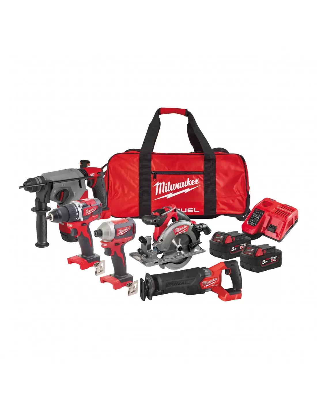 Pack 10 outils M18 18 V + accessoires + trolleys Milwaukee