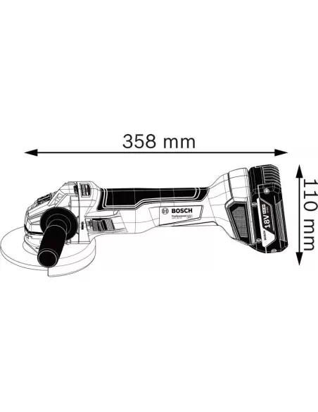 Meuleuse angulaire GWS 18V-10 Solo (machine seule) | 06019J4000 - Bosch