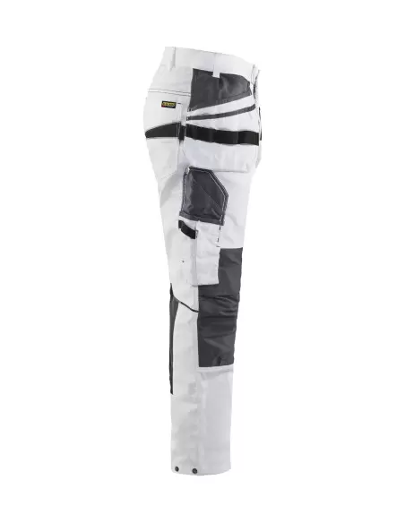 Pantalon Peintre +stretch Blanc/Gris foncé | 109613301098 - Blaklader