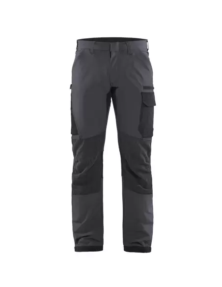 Pantalon maintenance stretch 4D Gris moyen/Noir | 142216459699 - Blaklader