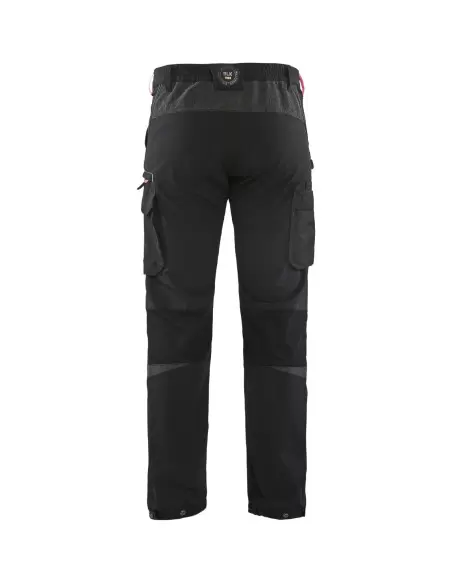 Pantalon maintenance stretch 4D Noir/Rouge | 142216459956 - Blaklader