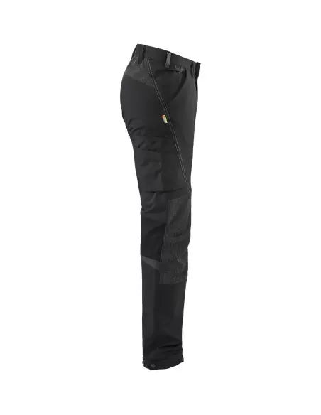 Pantalon maintenance stretch 4D Noir/Gris foncé | 142216459998 - Blaklader