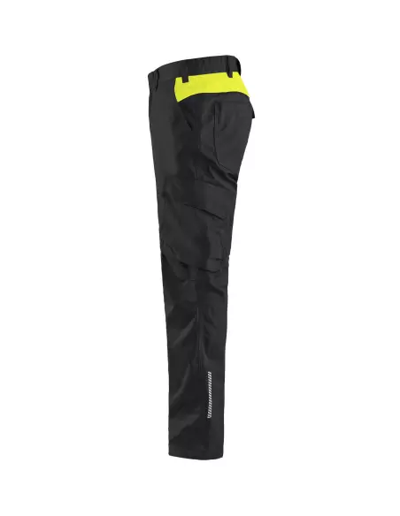 Pantalon industrie stretch 2D Noir/Jaune fluo | 144418329933 - Blaklader