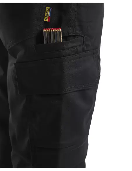 Pantalon industrie avec poches genouillères stretch 2D Noir | 144818329900 - Blaklader