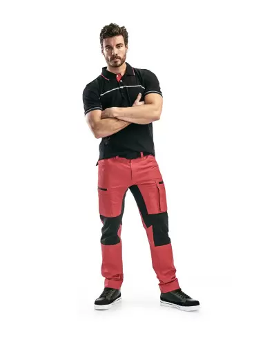 Pantalon maintenance +stretch Rouge/Noir | 145918455699 - Blaklader