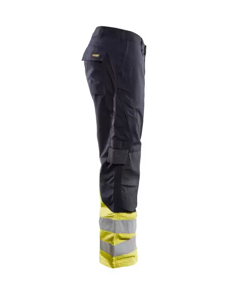 Pantalon multinormes inhérent Marine/Jaune fluo | 148815128933 - Blaklader