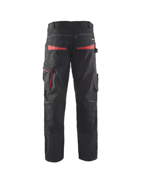 Pantalon maintenance +stretch Noir/Rouge | 149513309956 - Blaklader