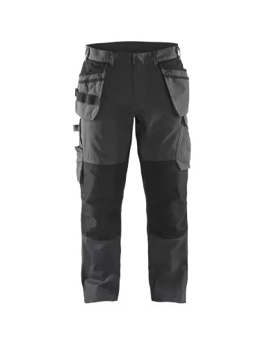Pantalon maintenance +stretch avec poches flottantes Gris moyen/Noir | 149613309699 - Blaklader