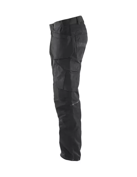 Pantalon maintenance +stretch avec poches flottantes Noir/Gris foncé | 149613309998 - Blaklader