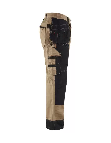 Pantalon X1500 coton canvas Beige/Noir | 150013202899 - Blaklader