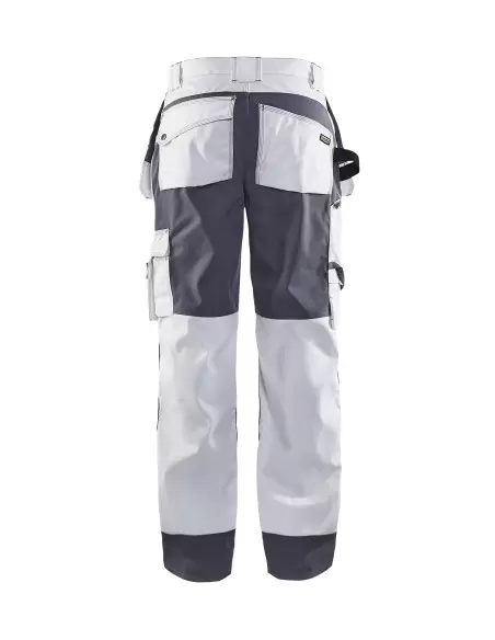 Pantalon artisan bicolore Blanc/Gris clair | 150318601094 - Blaklader
