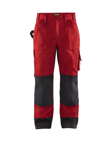 Pantalon artisan bicolore Rouge/Noir | 152318605699 - Blaklader