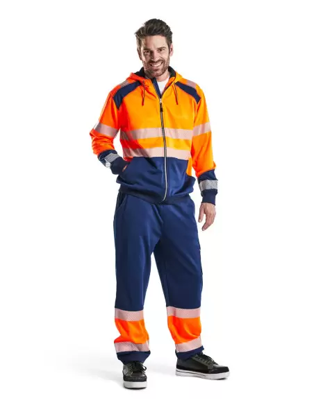 Jogging haute-visibilité Marine/Orange fluo | 154925268953 - Blaklader