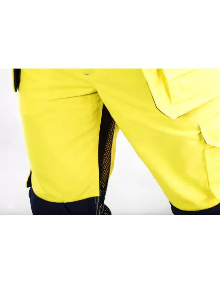 Pantalon artisan aéré haute visibilité +stretch Jaune fluo/Noir | 156518113399 - Blaklader