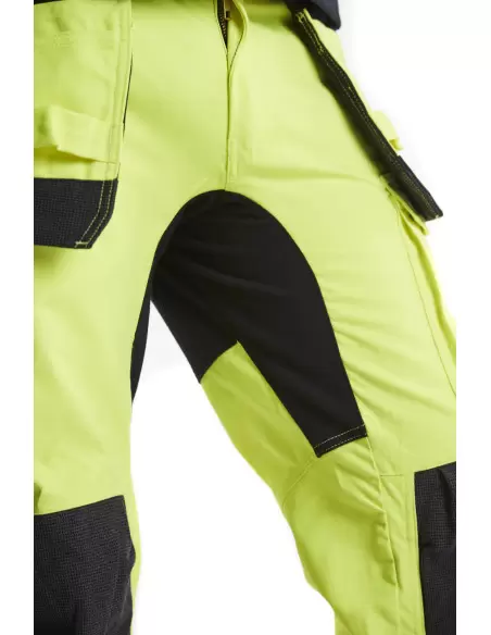 Pantalon multinormes inhérent + stretch Jaune fluo/Marine | 158715123389 - Blaklader