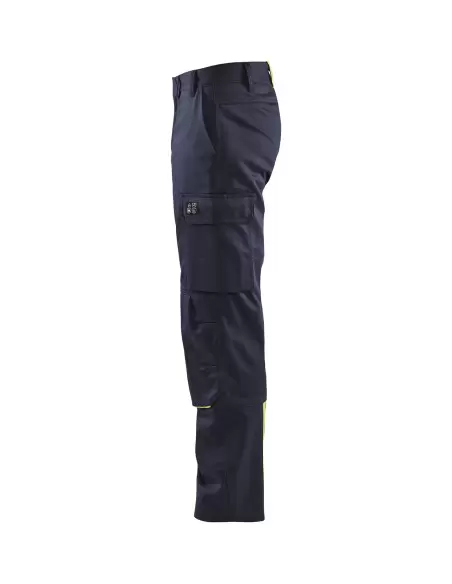 Pantalon de soudeur Marine/Jaune fluo | 170115018933 - Blaklader