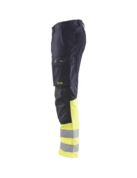 Pantalon multinormes inhérent +stretch Marine/Jaune fluo | 178715128933 - Blaklader