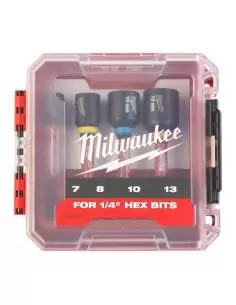 Coffret de 4 douilles magnétiques SHOCKWAVE Impact Duty | 4932492445 - Milwaukee