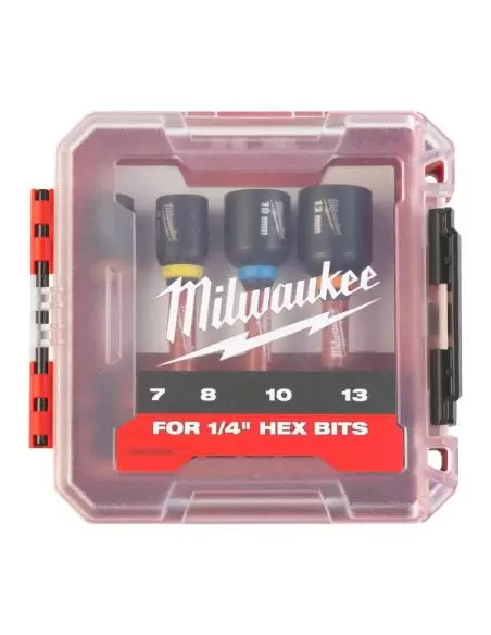 Coffret de 4 douilles magnétiques SHOCKWAVE Impact Duty | 4932492445 - Milwaukee