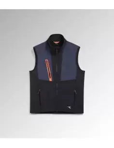 Gilet de travail sans manches VEST SOFTSHELL HYBRID Noir/Bleu nuit | 702.180066C4725 - Diadora