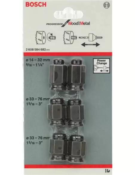Adaptateurs de transition (set de 6 pièces) | 2608584682 - Bosch