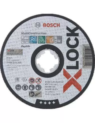 Disque à tronçonner X-LOCK Multi Construction 125x1,6x22,23 mm | 2608619270 - Bosch