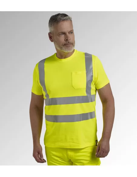 T-shirt de travail Jaune haute visibilité ISO 20471 | 702.176233_97034 - Diadora