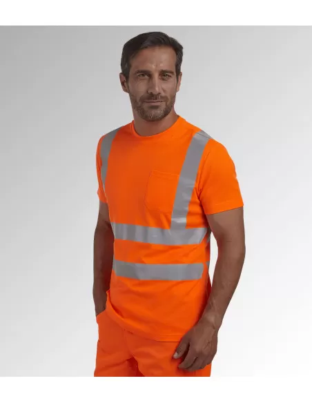 T-shirt de travail Orange haute visibilité ISO 20471 | 702.176233_97035 - Diadora