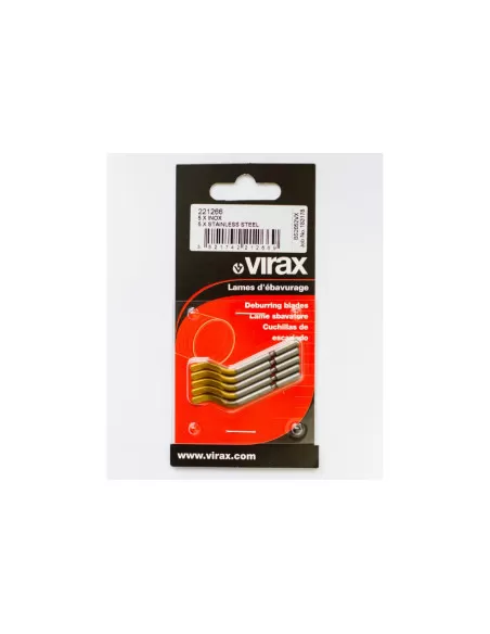 Pack 5 lames spécial Inox (couleur dorée) pour ébavureur 221261 | 221266 - Virax