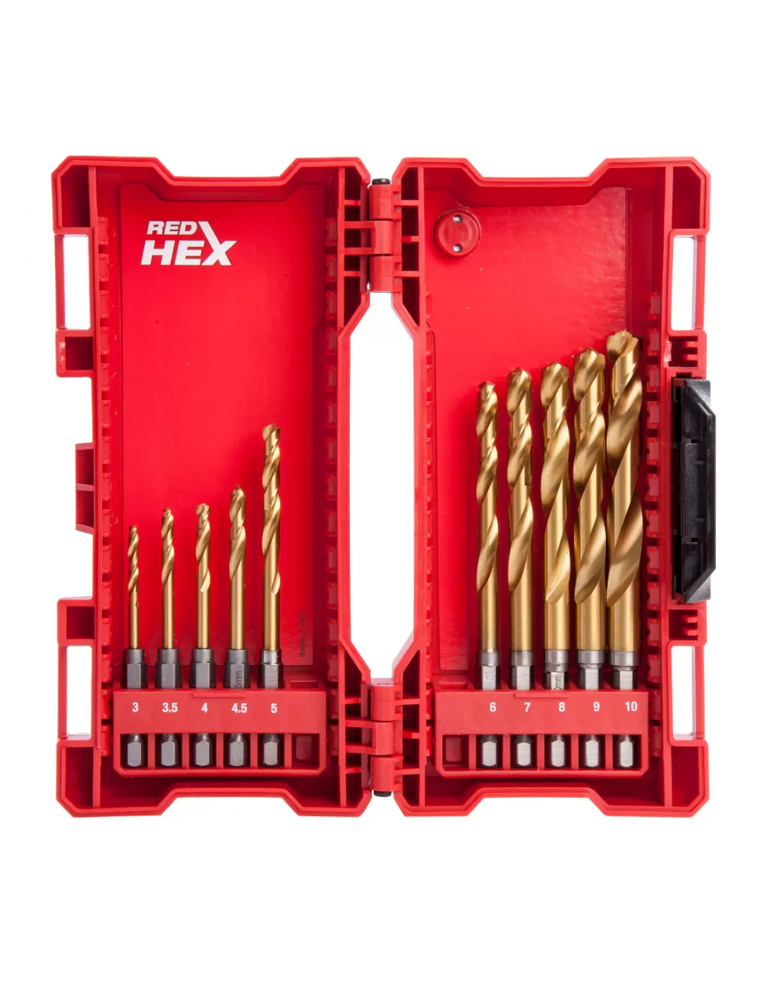 Coffret 10 forets métal HSS-G Red Hex Shockwave