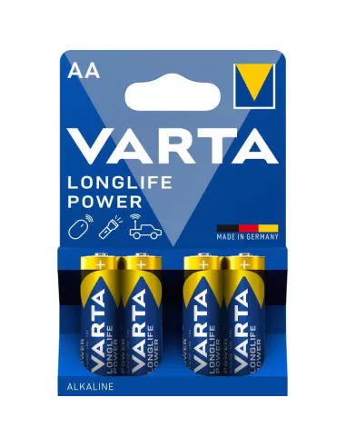4 Piles Alcalines AA / LR6 LongLife Power | Varta