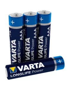 4 Piles Alcalines AAA / LR03 LongLife Power | Varta