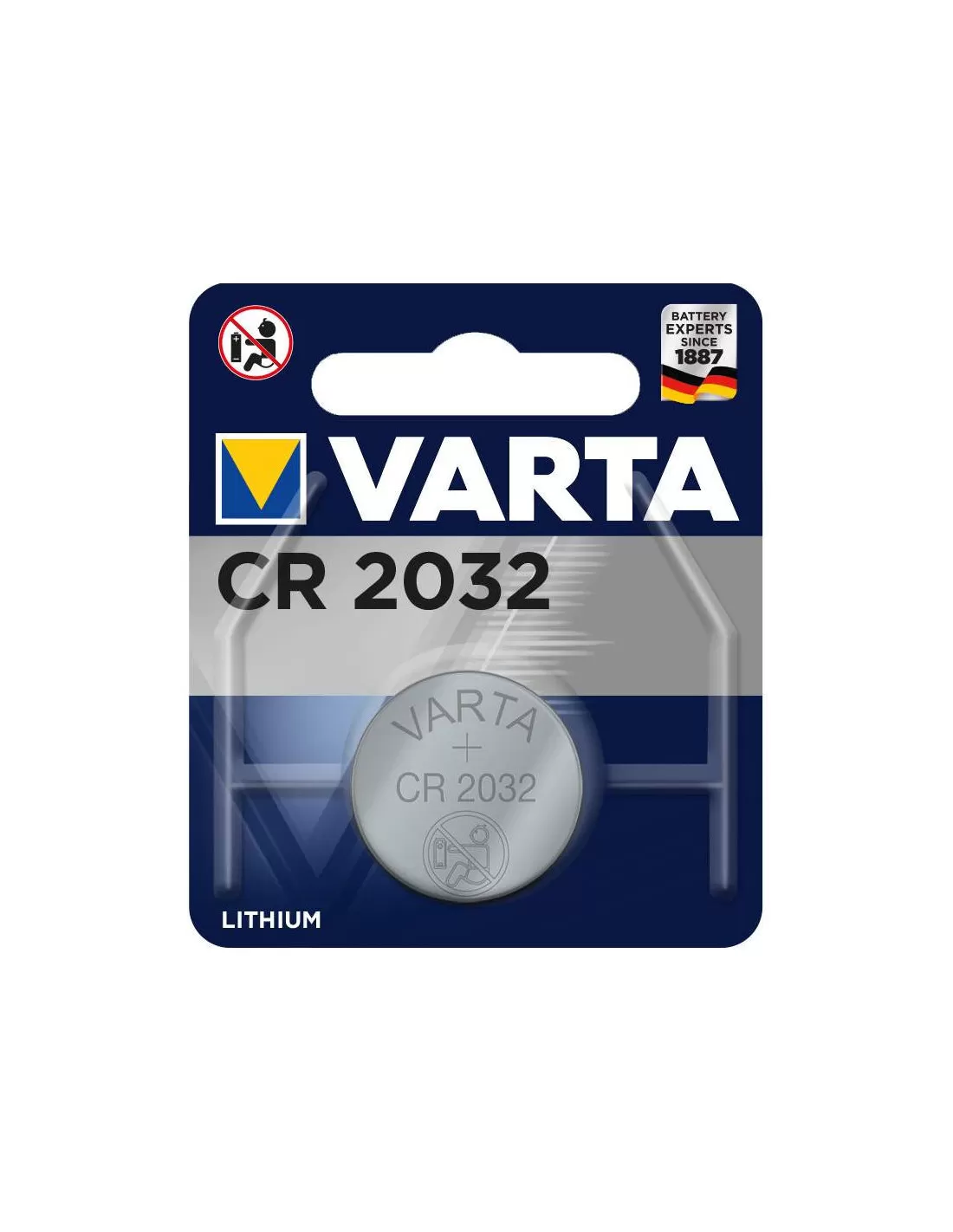 2 Piles CR2032 Varta Bouton Lithium 3V