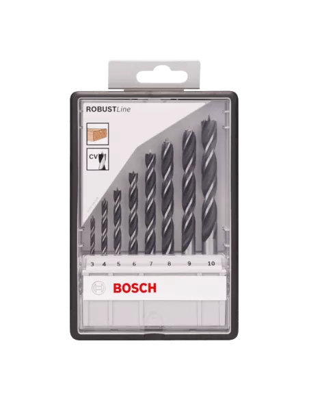 Assortiment de 8 mèches à bois hélicoïdales | 2607010533 - Bosch