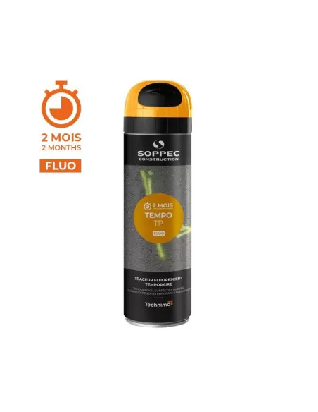 Bombe peinture temporaire TEMPO TP Orange (500 ml) | 141616 - Soppec
