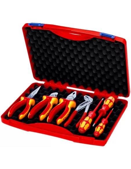 Coffret d'outils « RED » Électro Set 2 7 outils | 00 21 15 - Knipex